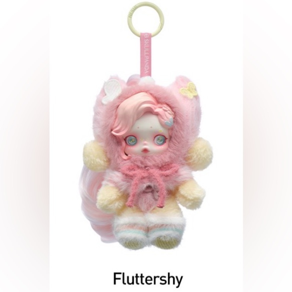 POP MART SKULLPANDA My Little Pony Plush Pendant - Fluttershy - Picture 2 of 5